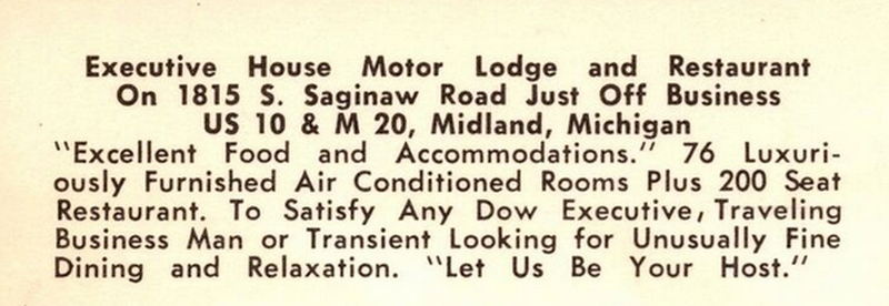 Midland Motor Inn (Executive House Motor Lodge) - Vintage Postcard